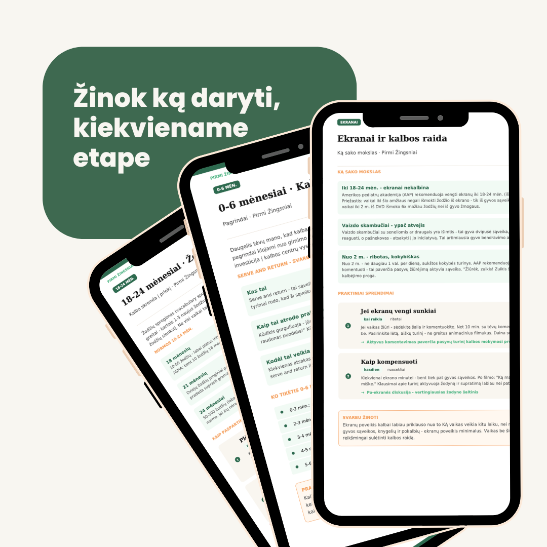 Kūdikio kalbos vystymosi gidas