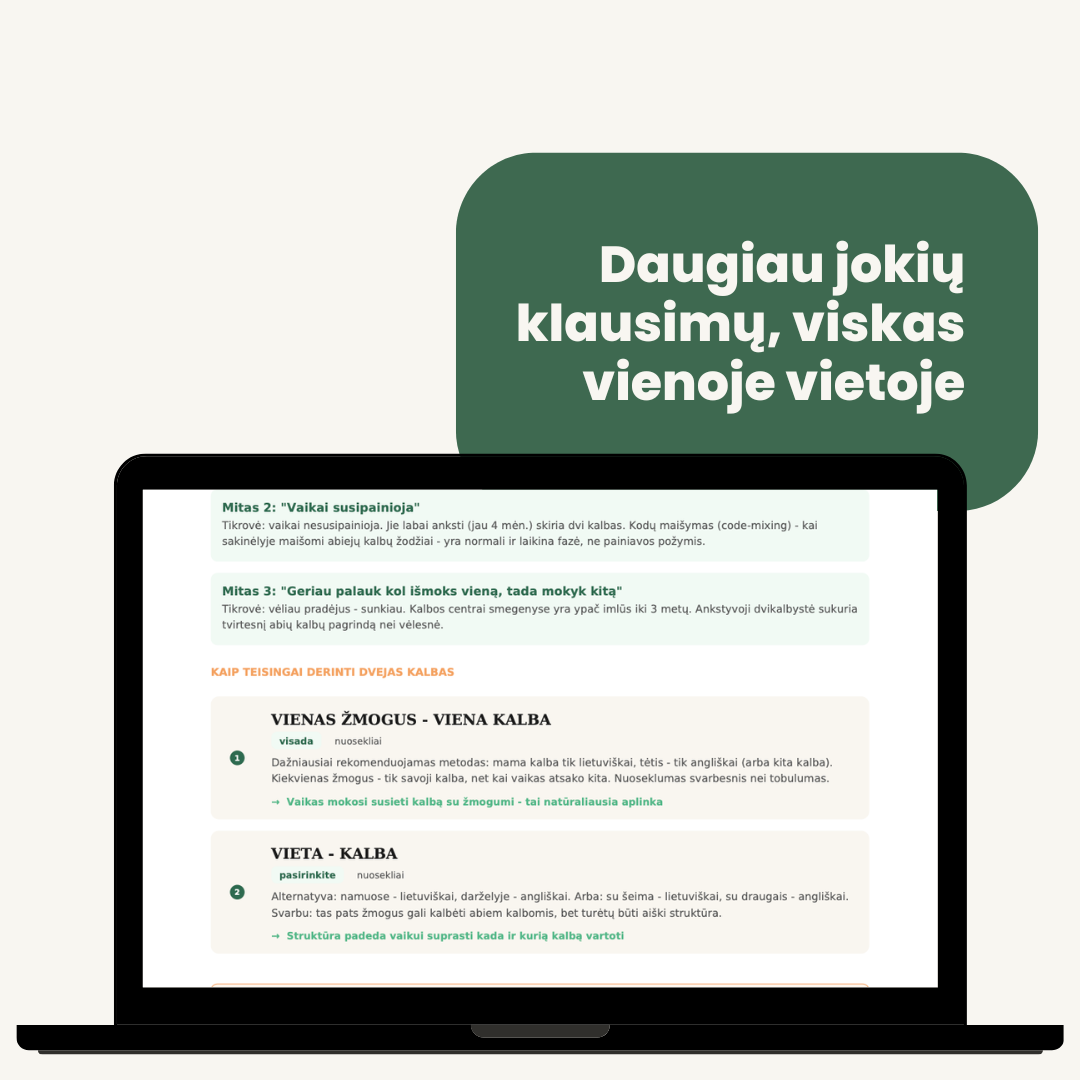 Kūdikio kalbos vystymosi gidas